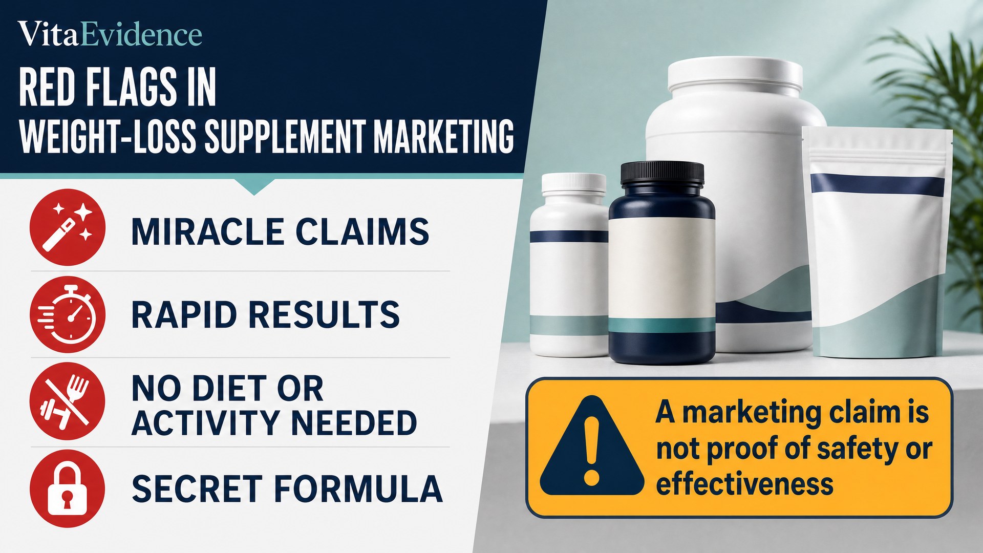 Red flags in weight-loss supplement marketing