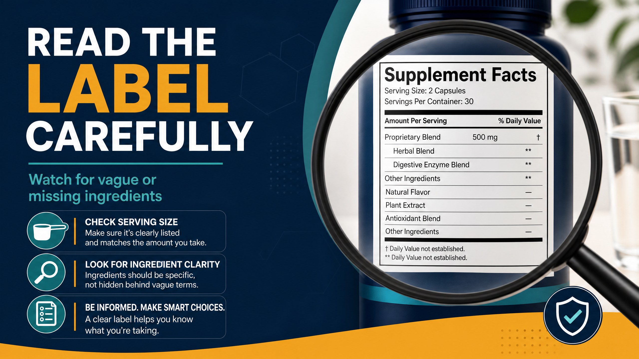 How to Read a Supplement Label for Missing or Vague Ingredients