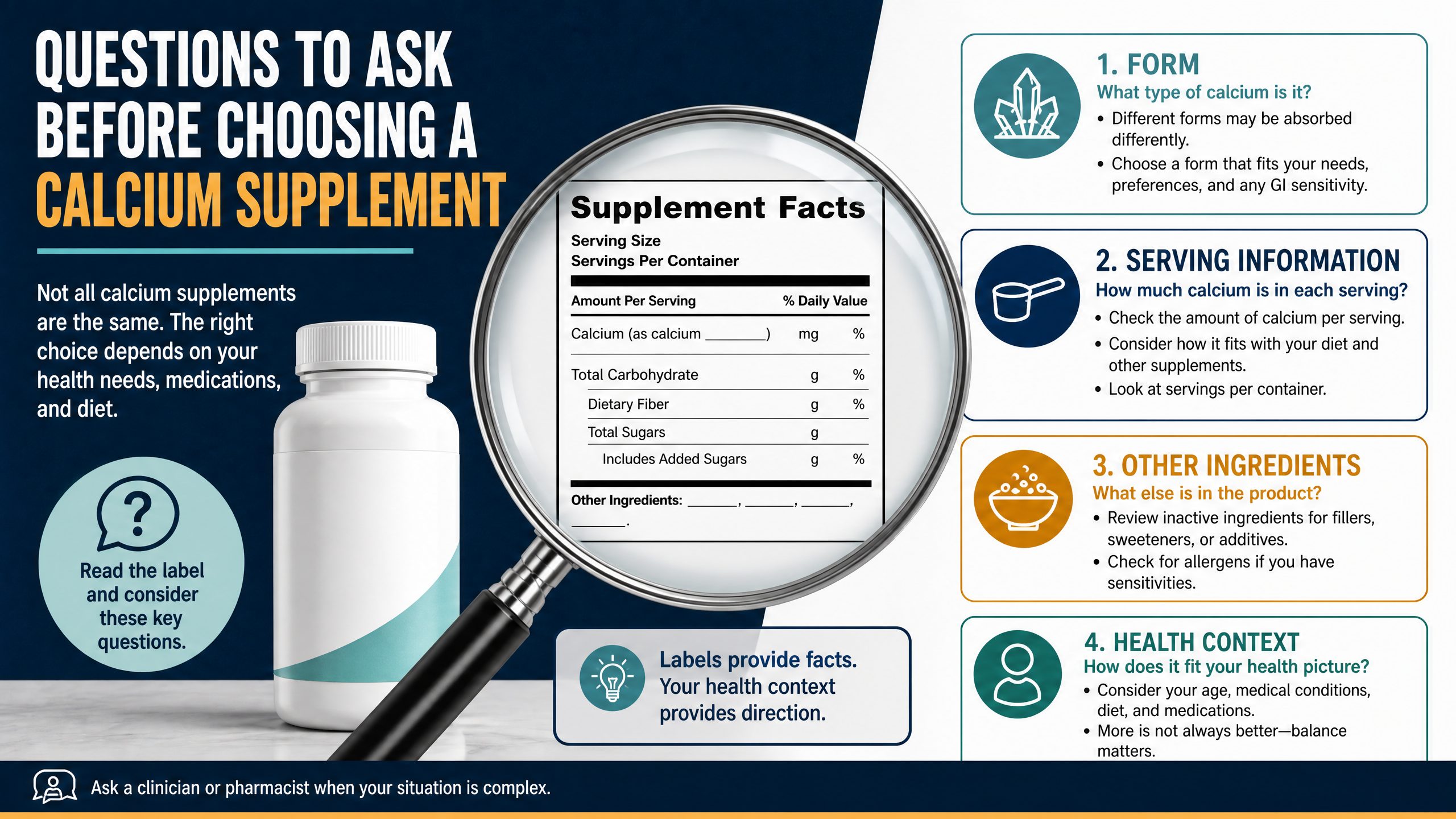 Calcium food and supplement pathway