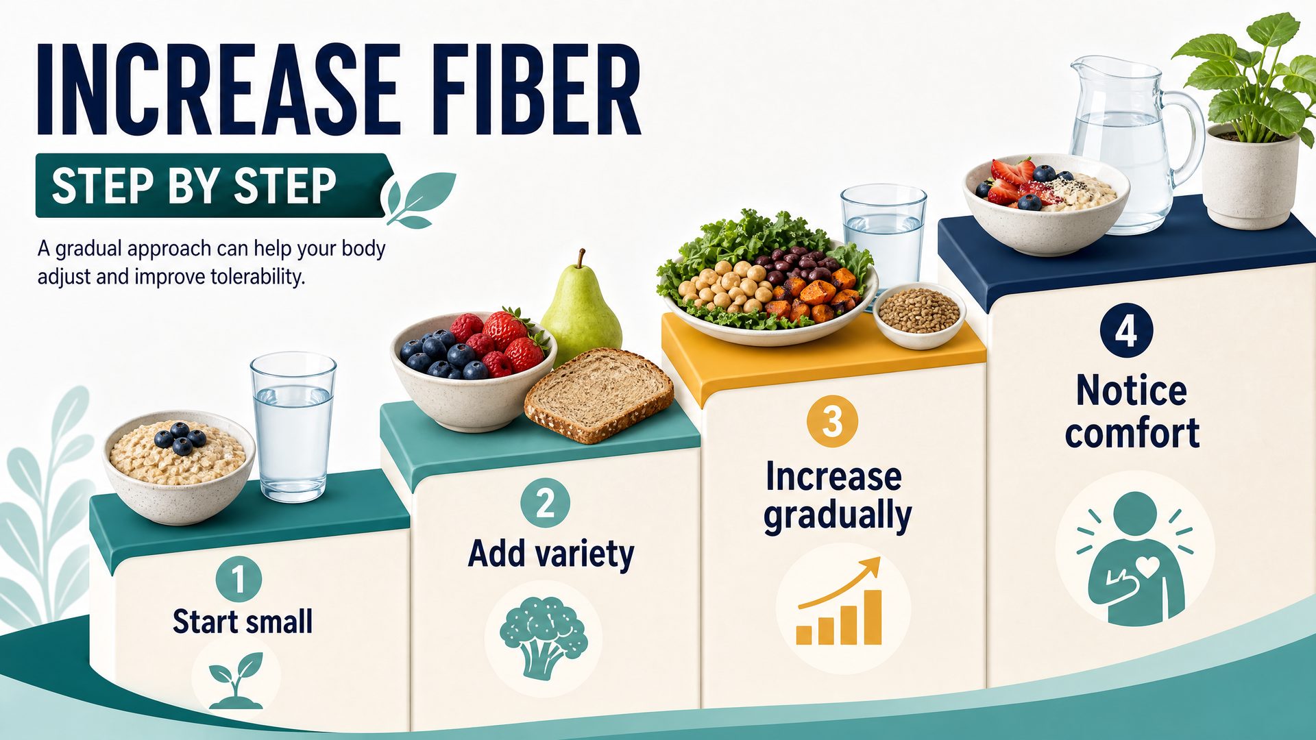 Gradual path for increasing dietary fiber
