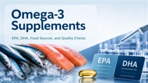 Omega-3 supplements: EPA, DHA, food sources, and quality checks