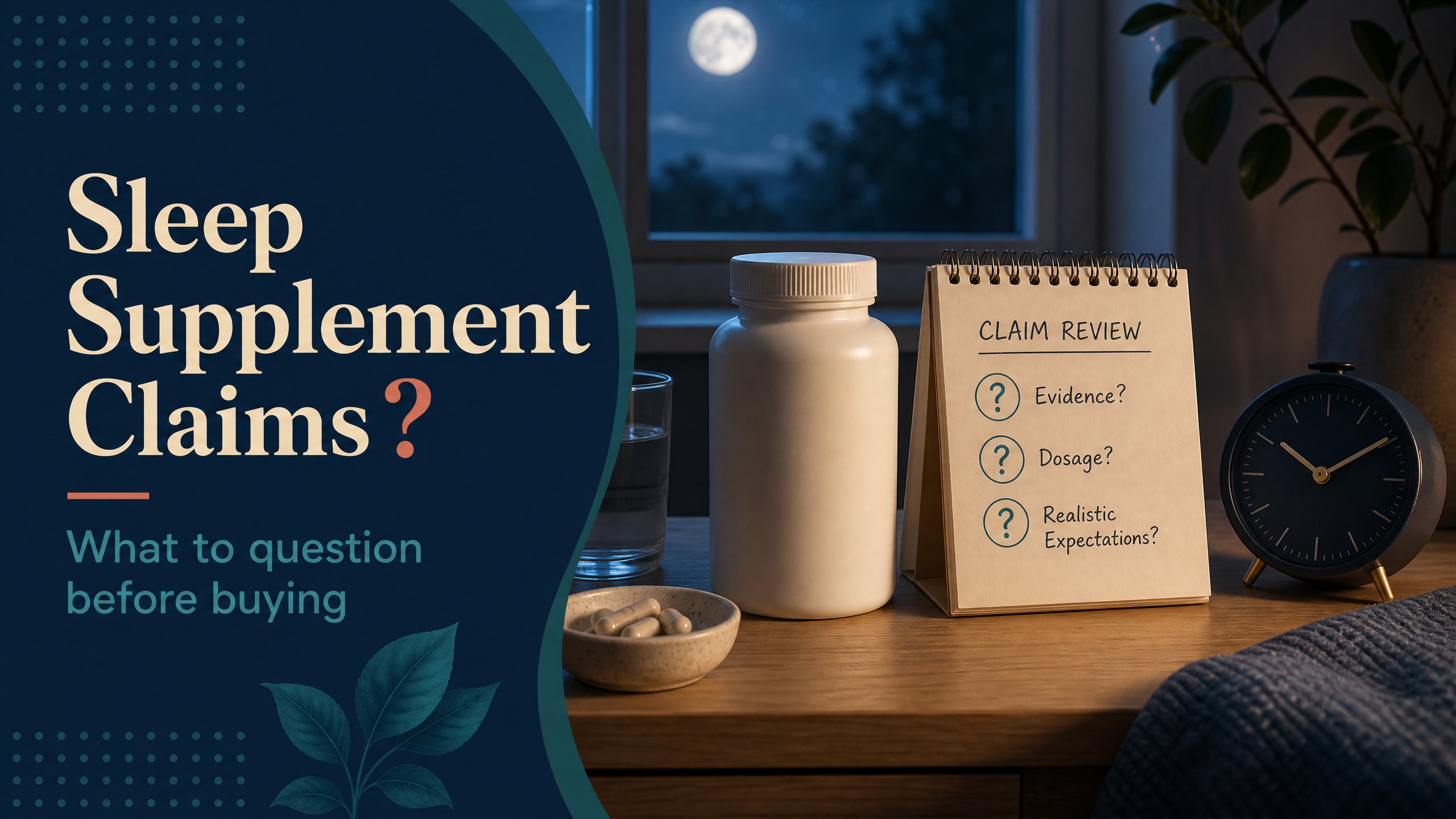 Sleep Supplements With Overpromising Claims: What to Question