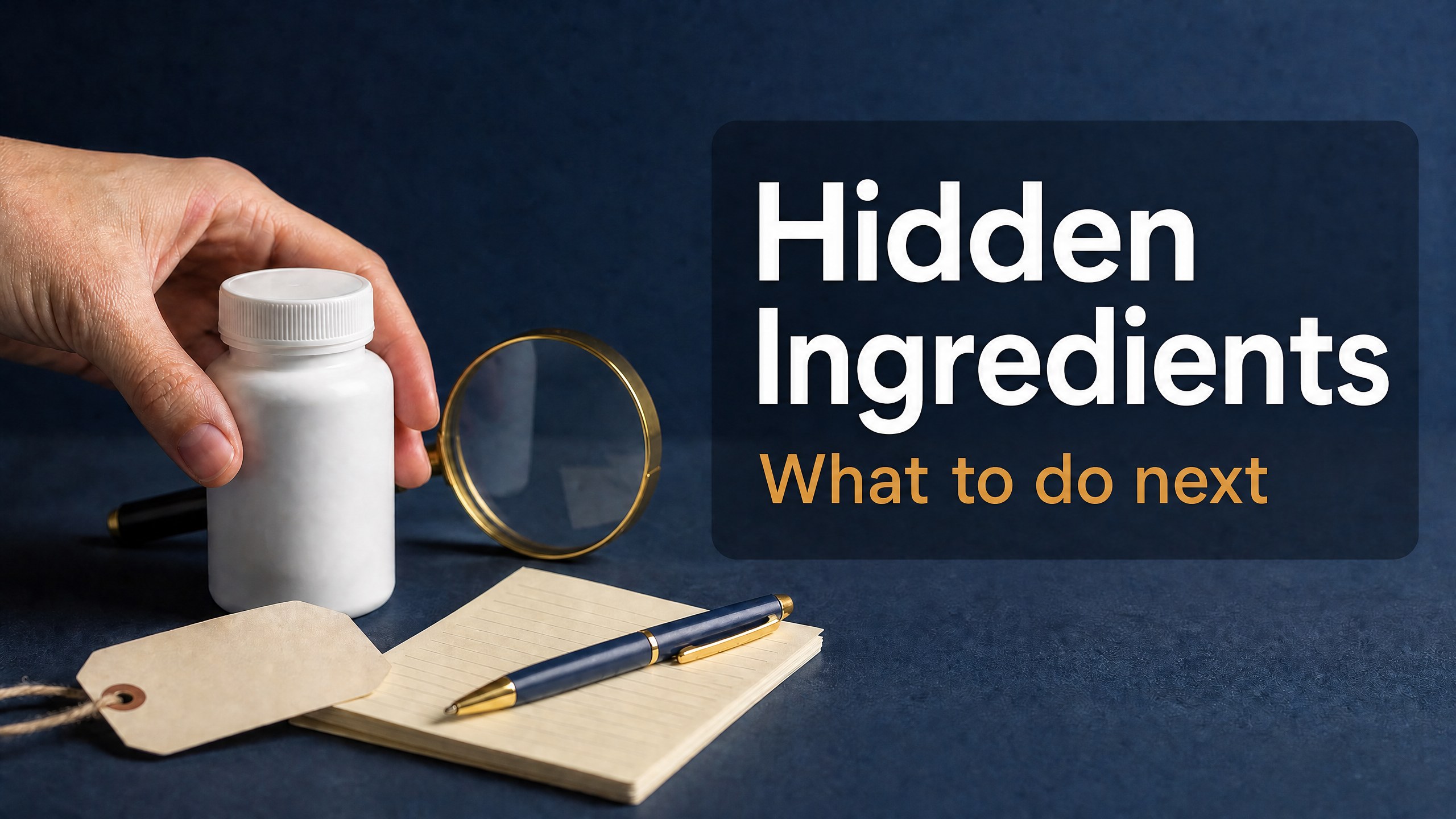 What to Do If You Took a Product With a Hidden Ingredient