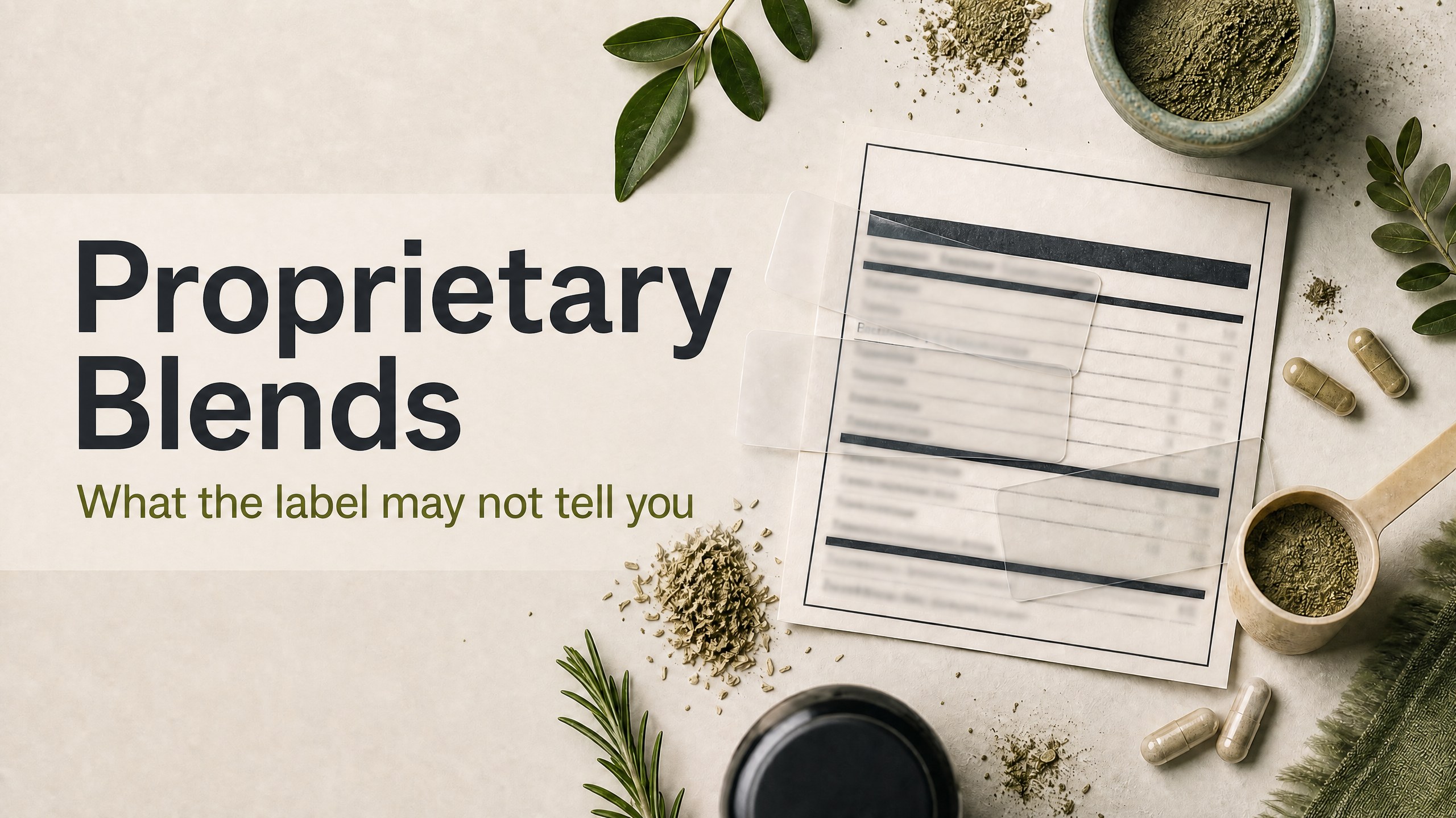 Proprietary Blends: What the Label May Not Tell You