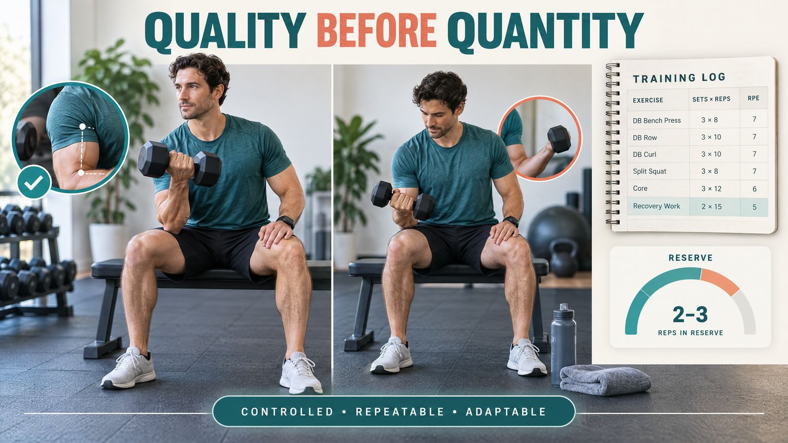 Controlled, repeatable, adaptable resistance training technique.