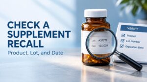 Supplement recall notice and product safety check