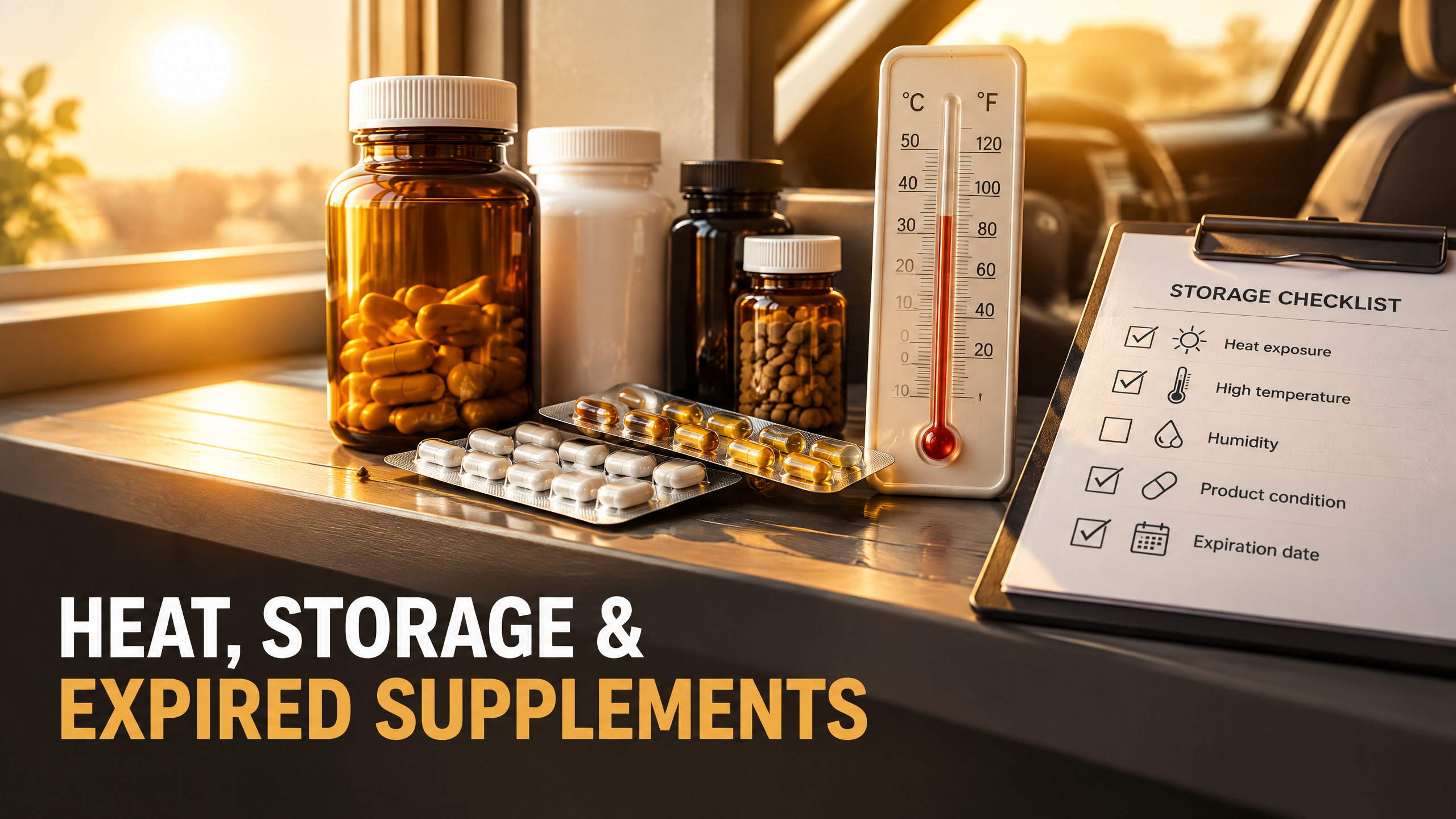 Expired Supplements After Heat Exposure: What Storage Problems Can Change