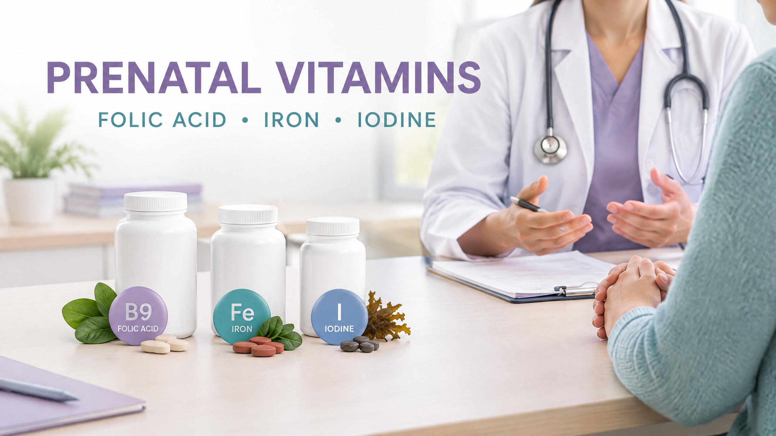 Prenatal Vitamins: Folic Acid, Iron, Iodine, and What to Discuss With a Clinician