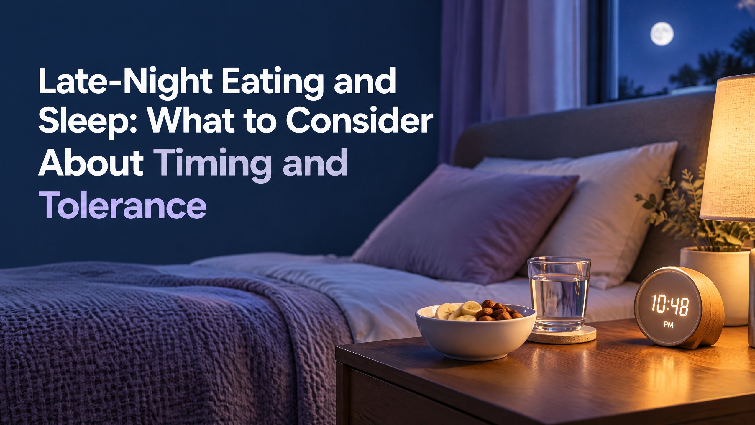 Late-night eating and sleep: timing, comfort, and practical habits
