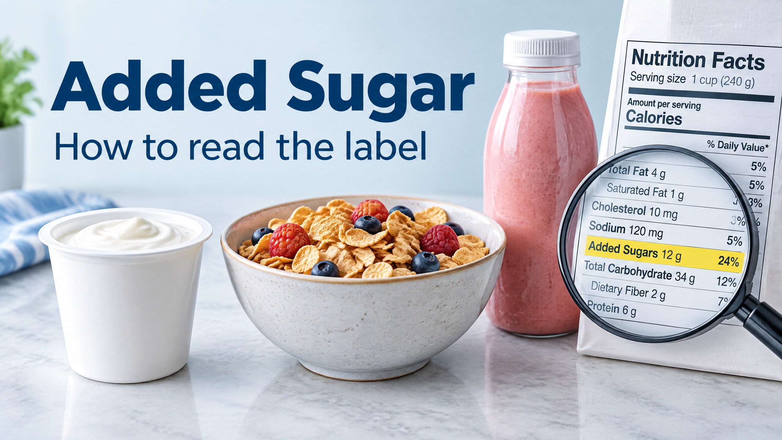 Added sugar labels and nutrition comparison