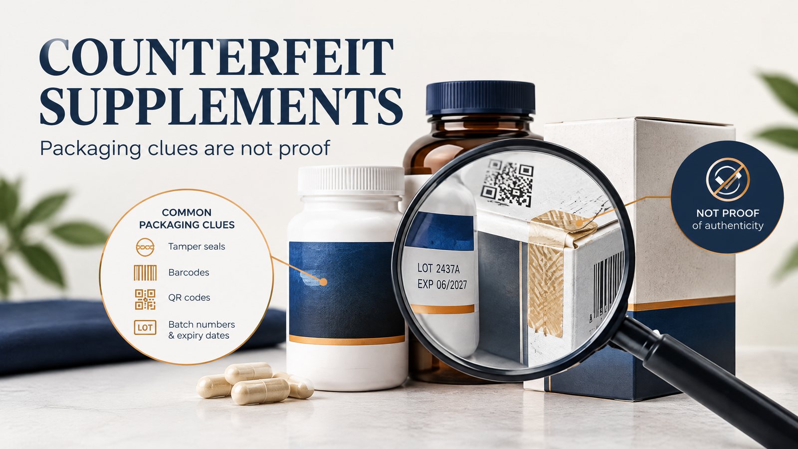 Counterfeit Supplements: Packaging Clues That Cannot Confirm Authenticity