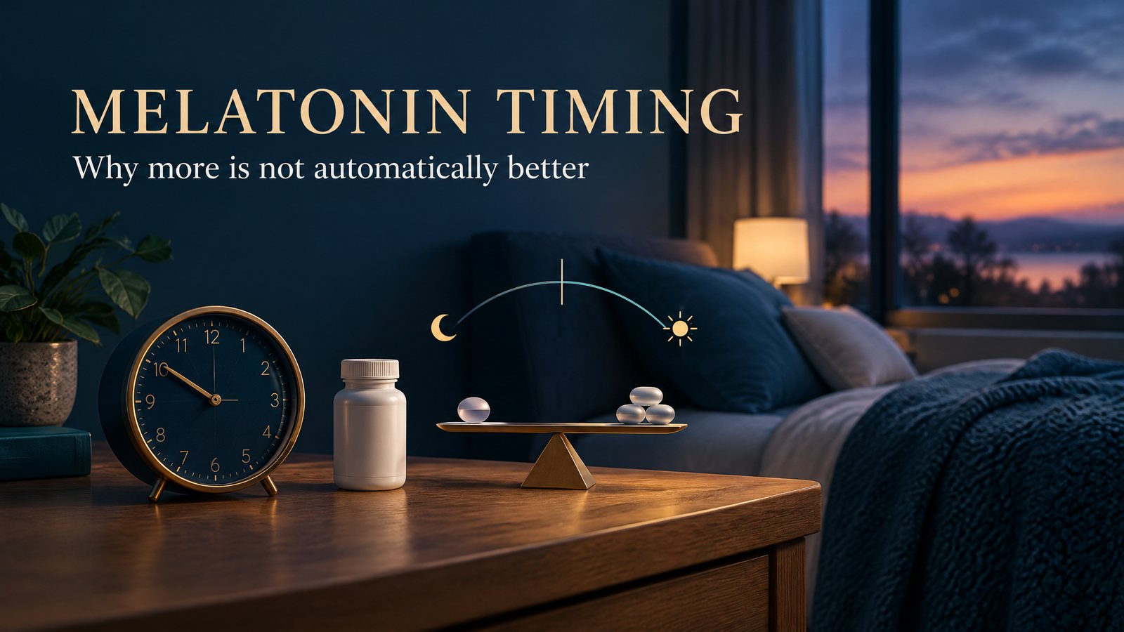 Melatonin timing and why more is not automatically better