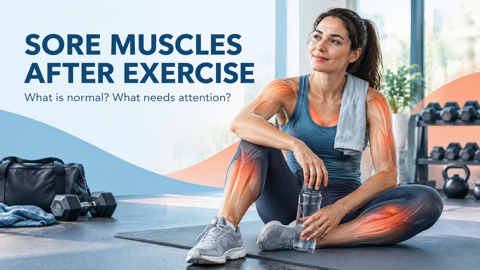 Sore muscles after exercise and when symptoms need attention
