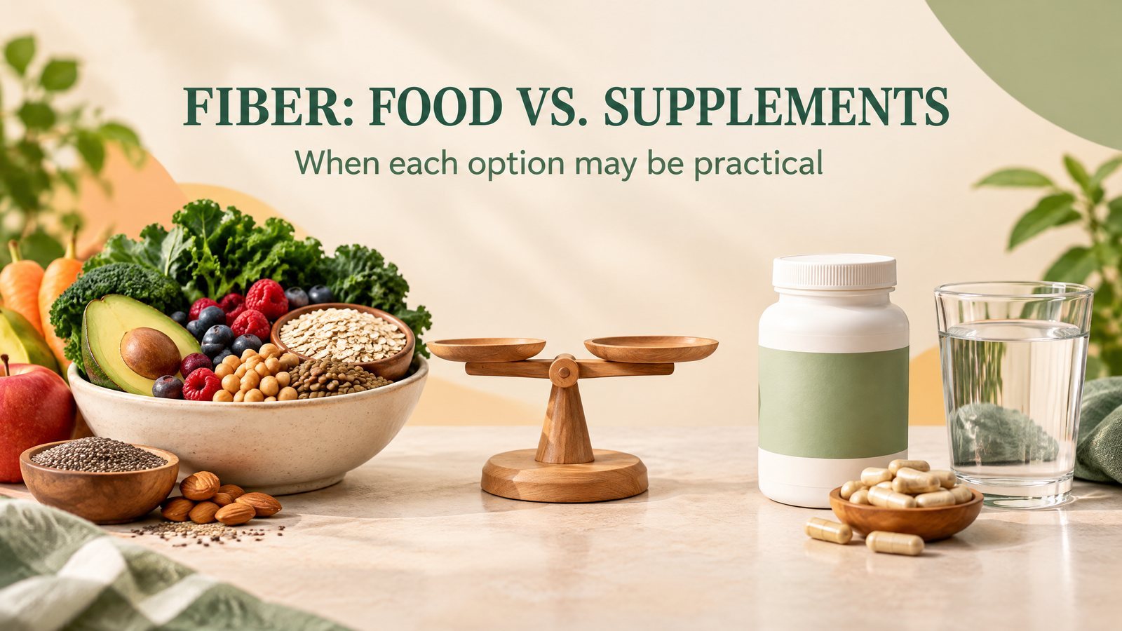 Fiber from food versus supplements and practical choices