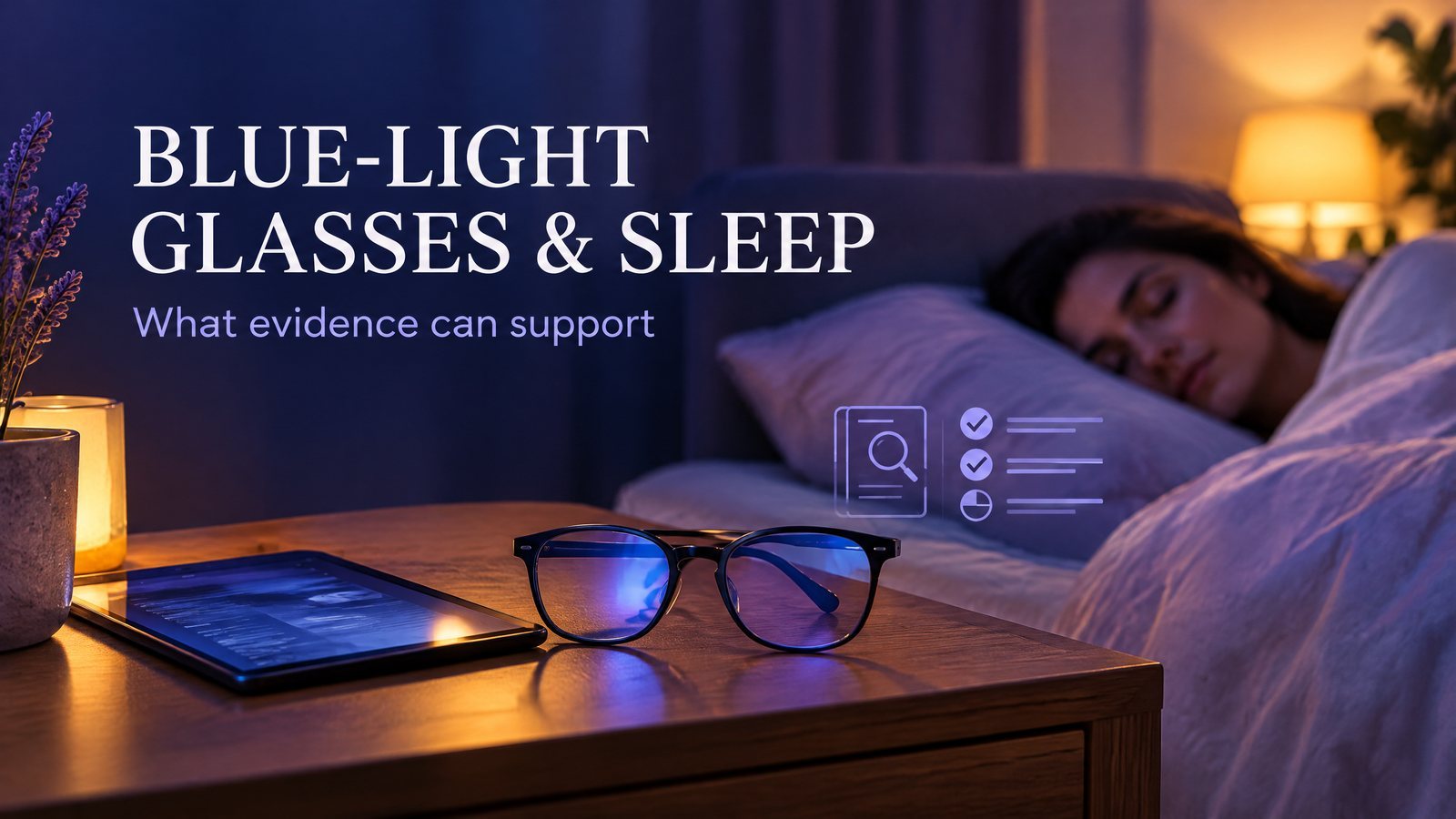 Blue-light glasses and sleep evidence