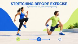 Stretching Before Exercise: Dynamic Warm-Ups, Static Stretching, and Timing
