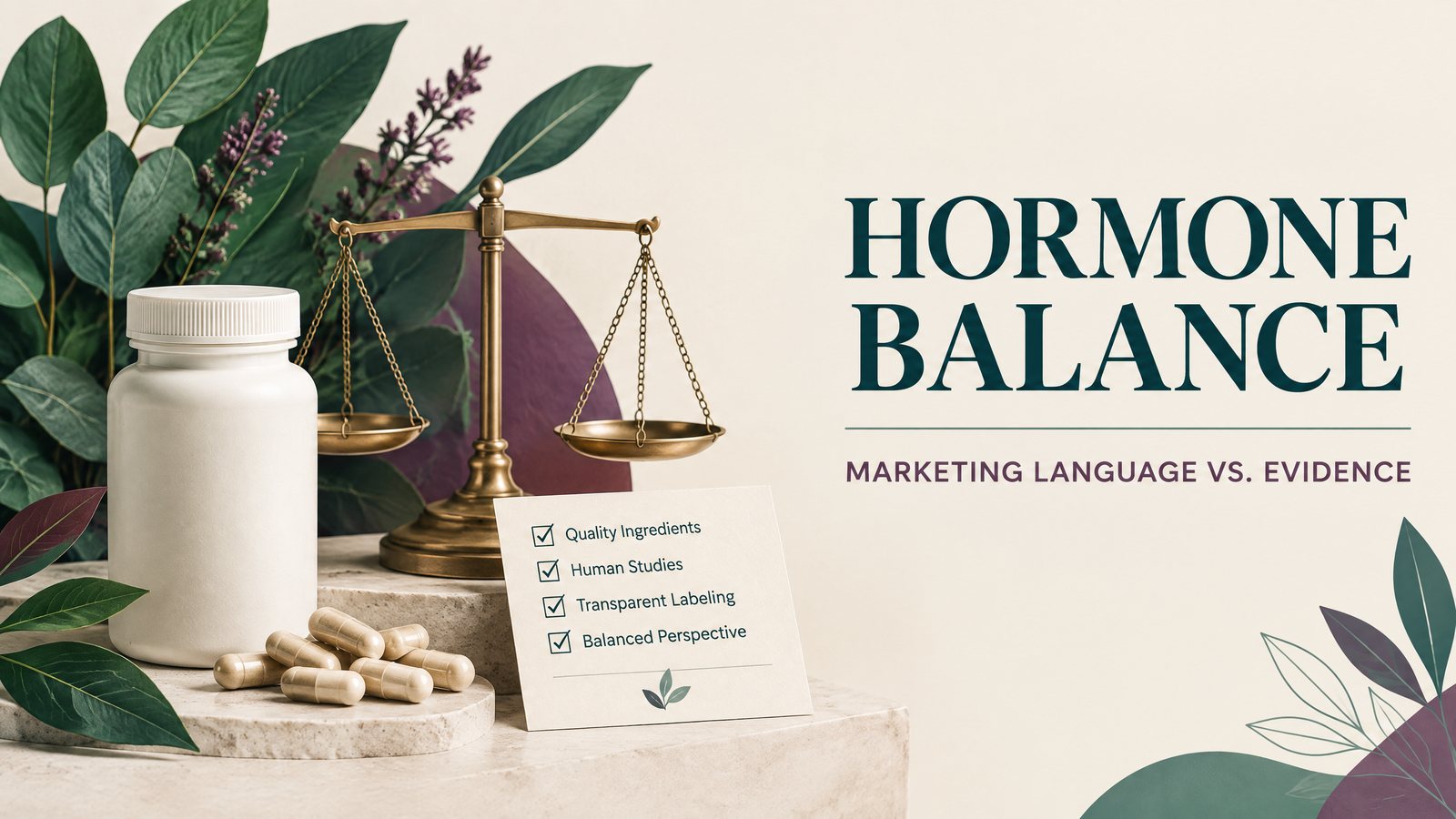 “Hormone Balance” Supplements: How to Separate Marketing Language From Evidence