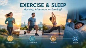 Exercise timing and sleep