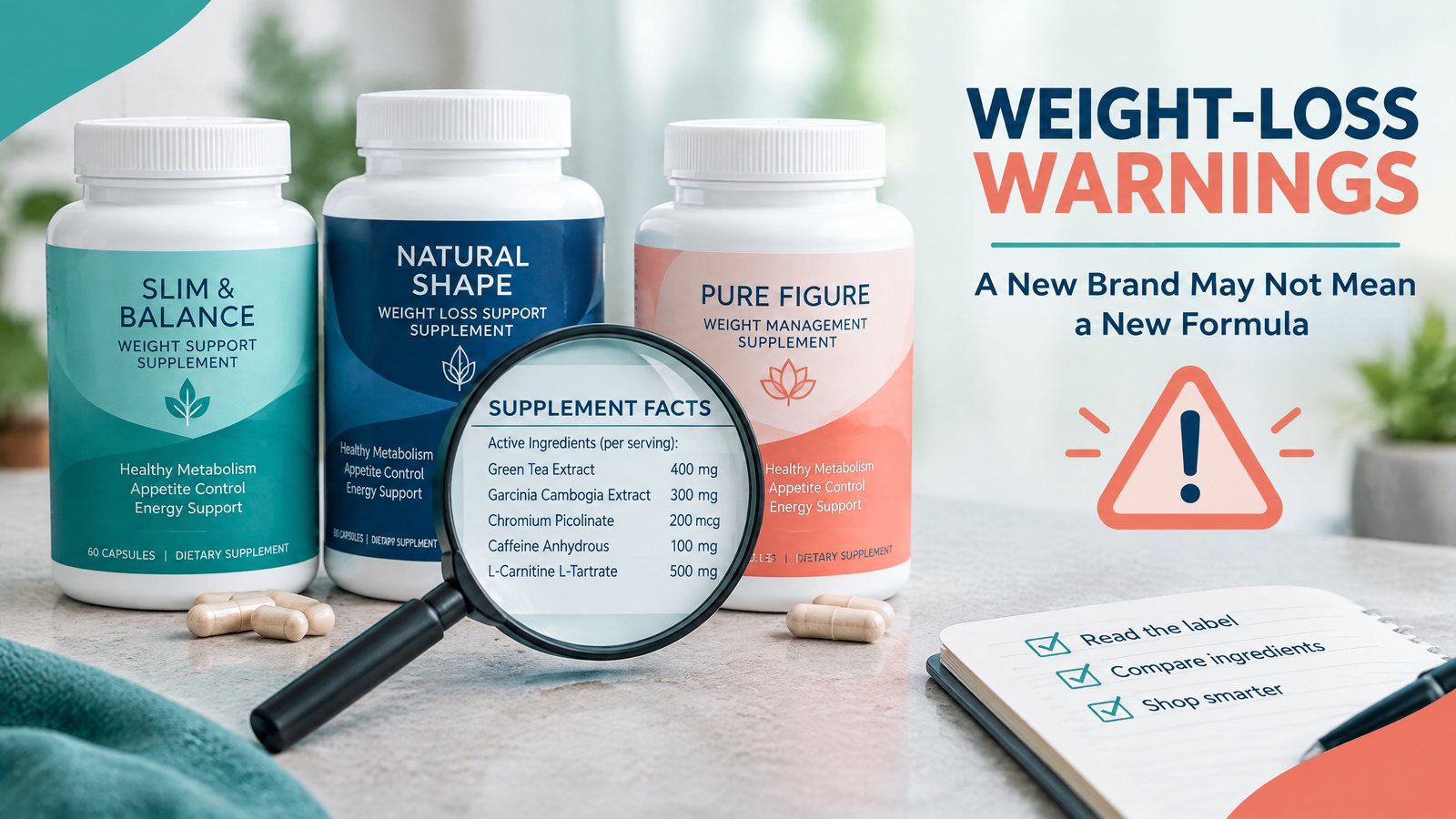 Weight-Loss Product Warnings: Why a New Brand Name May Not Mean a New Formula
