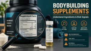 Bodybuilding supplements and undeclared ingredients