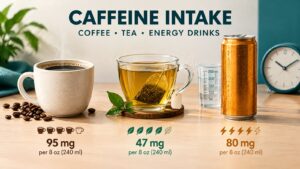 Caffeine in Coffee, Tea, and Energy Drinks: How to Compare Total Intake