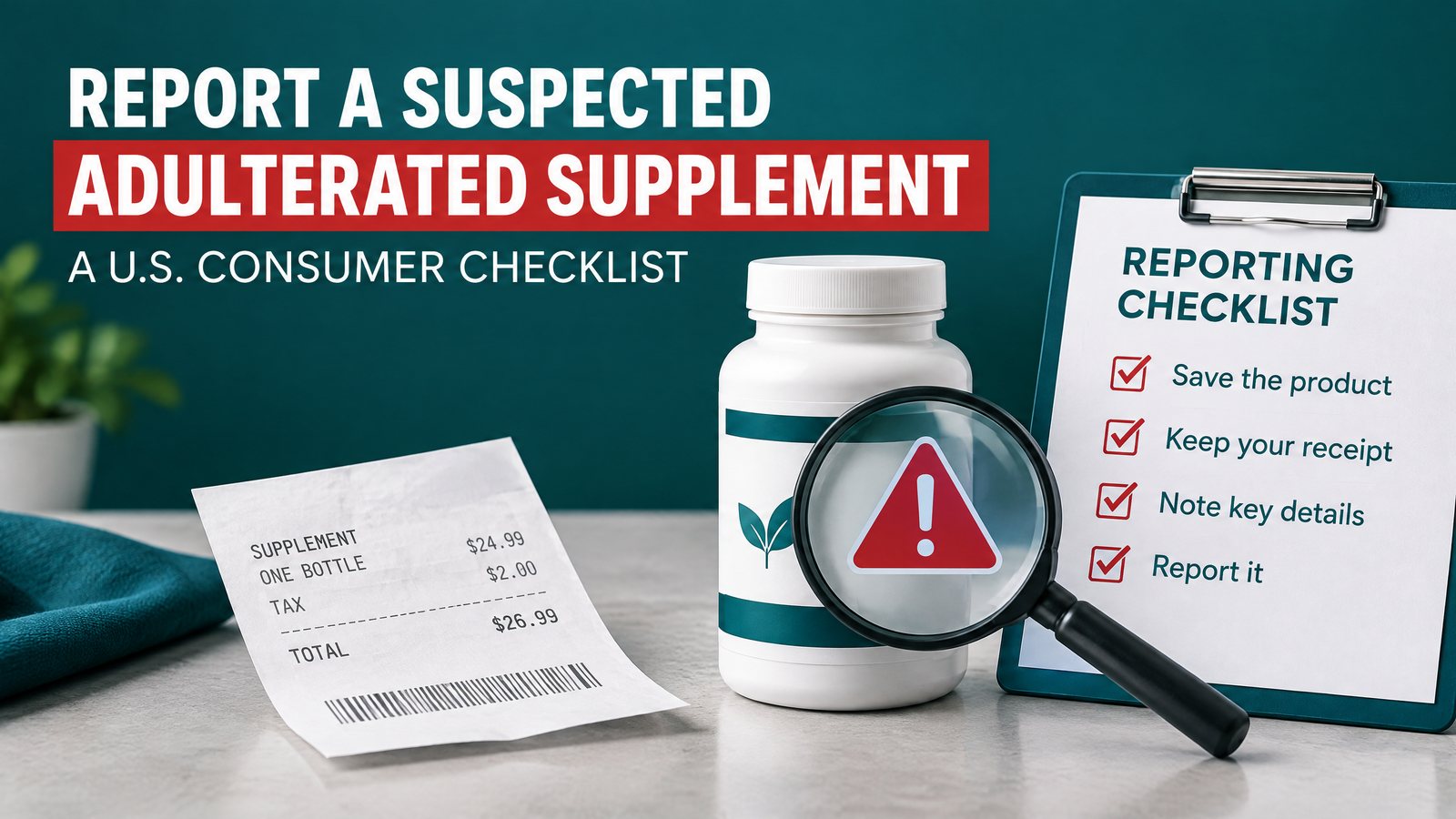 How to Report a Suspected Adulterated Supplement in the United States