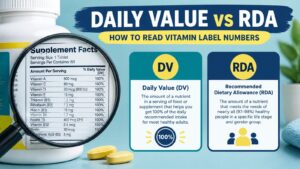 Daily Value vs. RDA on Vitamin Labels: How to Read the Numbers