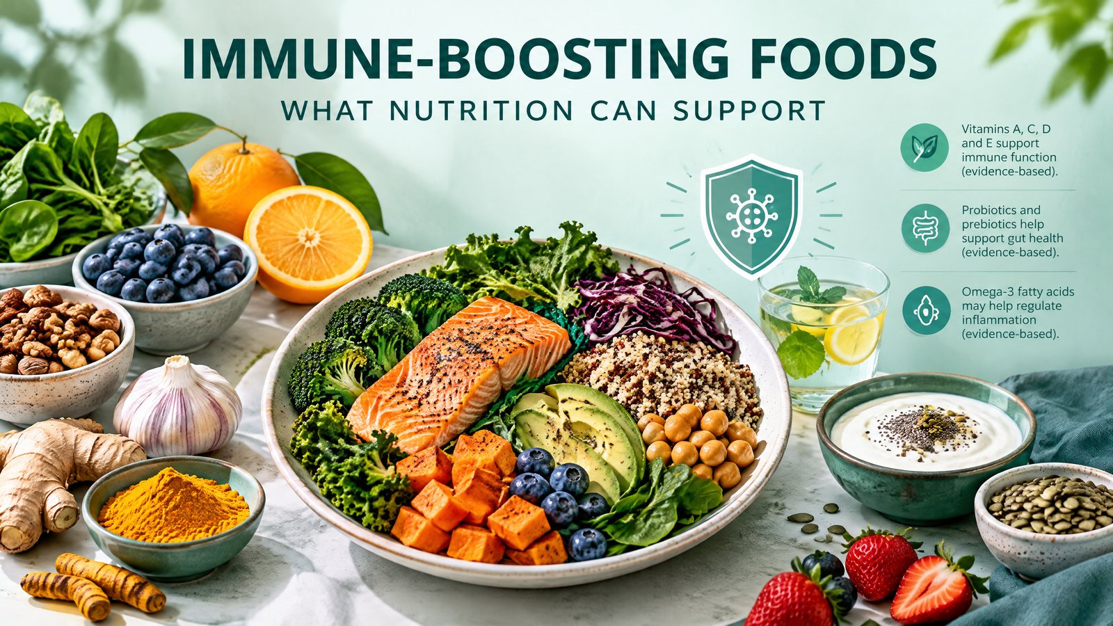 Immune boosting foods nutrition support