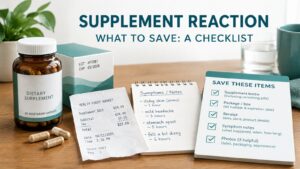 Supplement reaction consumer checklist