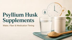 Psyllium Husk Supplements: How Fiber Amount, Water, and Medication Timing Matter