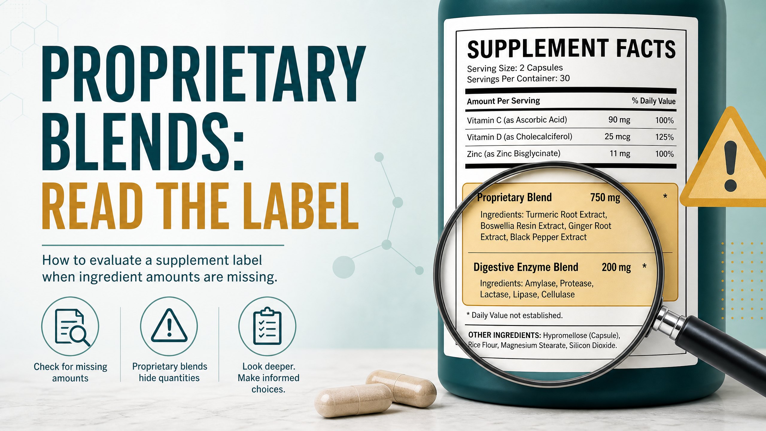 Proprietary Blend Alternatives: How to Evaluate a Label With Missing Amounts