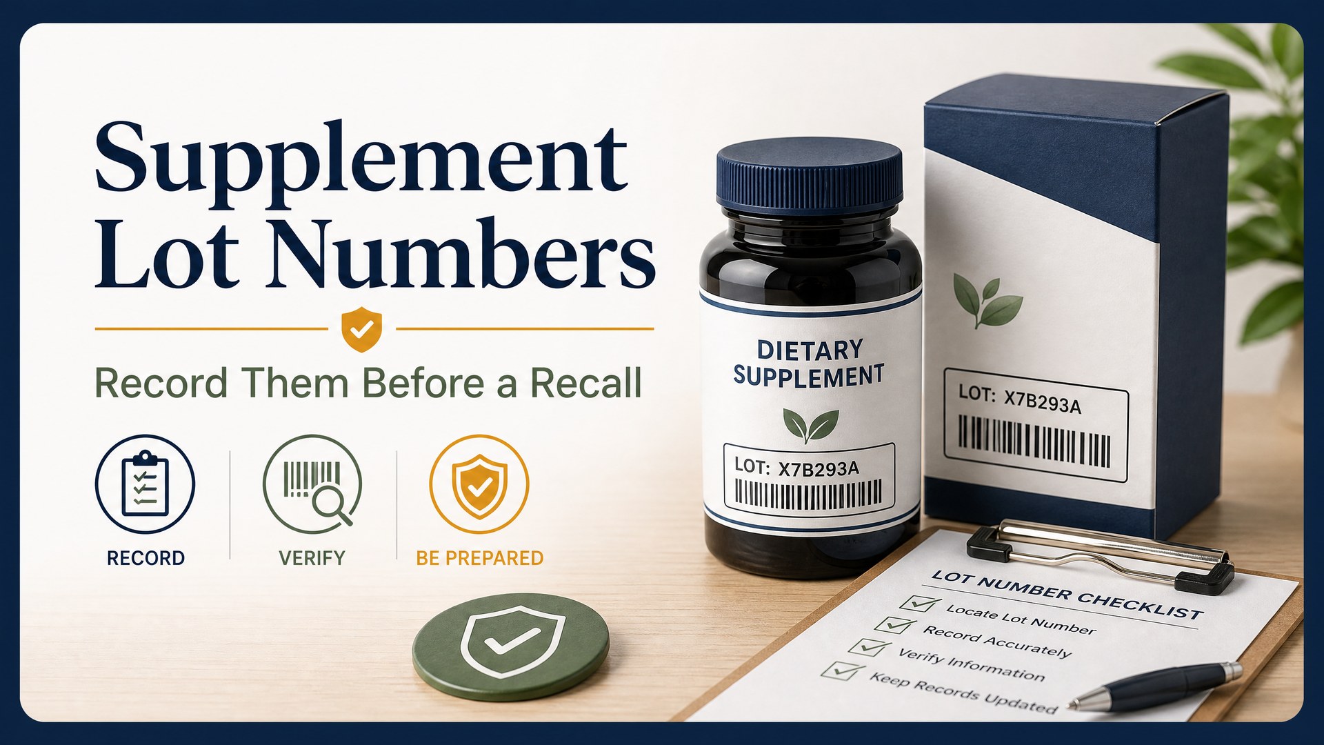 Supplement Lot Numbers: How to Record Them Before a Recall Happens
